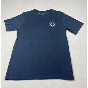 TravisMathew 4th of July Tee Mens S Navy Firework Graphic Tee USA Red White Blue